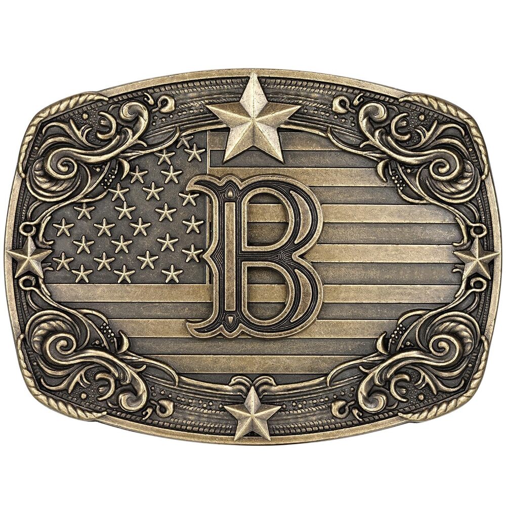 6248 Western Belt Buckle Vintage Initial Letter B Cowboy Belt Buckle Texas